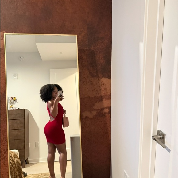 Red Mini Dress - Picture 2 of 6
